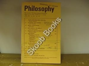 Bild des Verkufers fr Philosophy: The Journal of the Royal Institute of Philosophy: Vol. XLV, No. 172, April 1970 zum Verkauf von PsychoBabel & Skoob Books
