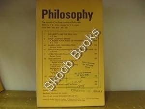 Bild des Verkufers fr Philosophy: The Journal of the Royal Institute of Philosophy: Vol. XLV, No. 173, July 1970 zum Verkauf von PsychoBabel & Skoob Books