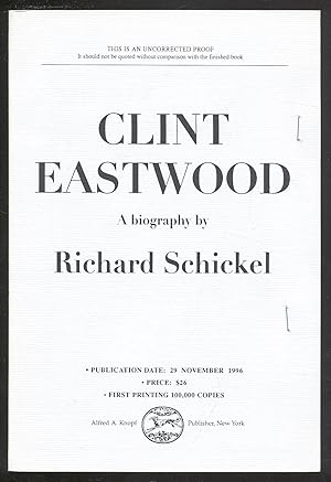 Bild des Verkufers fr Clint Eastwood: A Biography zum Verkauf von Between the Covers-Rare Books, Inc. ABAA