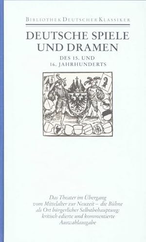 Bild des Verkufers fr Bibliothek der Frhen Neuzeit, Erste Abteilung, 12 Bde. Deutsche Spiele und Dramen des 15. und 16. Jahrhunderts zum Verkauf von Rheinberg-Buch Andreas Meier eK