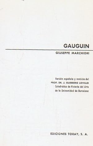 Imagen del vendedor de GAUGUIN a la venta por Librera Torren de Rueda