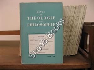Seller image for Revue de Theologie et de Philosophie; 1958, III for sale by PsychoBabel & Skoob Books