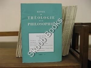 Image du vendeur pour Revue de Theologie et de Philosophie; 1963, I mis en vente par PsychoBabel & Skoob Books