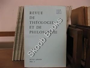 Seller image for Revue de Theologie et de Philosophie; XCVII Annee, 1964, I for sale by PsychoBabel & Skoob Books