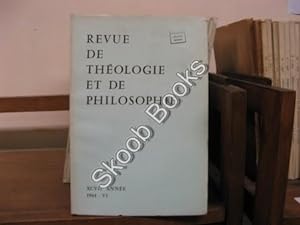 Seller image for Revue de Theologie et de Philosophie; XCVII Annee, 1964, VI for sale by PsychoBabel & Skoob Books