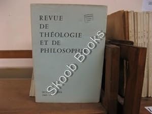 Seller image for Revue de Theologie et de Philosophie; XCVIII Annee, 1965, IV for sale by PsychoBabel & Skoob Books
