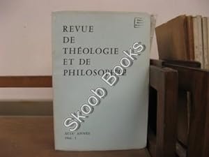 Seller image for Revue de Theologie et de Philosophie; XCIX Annee, 1966, I for sale by PsychoBabel & Skoob Books