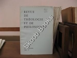 Seller image for Revue de Theologie et de Philosophie; XCIX Annee, 1966, IV for sale by PsychoBabel & Skoob Books
