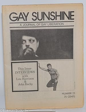 Seller image for Gay Sunshine: a newspaper of gay liberation, #23, Prairie Fire: a gay male critique for sale by Bolerium Books Inc.
