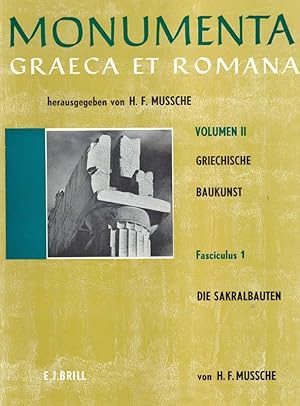 Bild des Verkufers fr Monumenta Graeca Et Romana - Sakralbauten zum Verkauf von Online-Buchversand  Die Eule