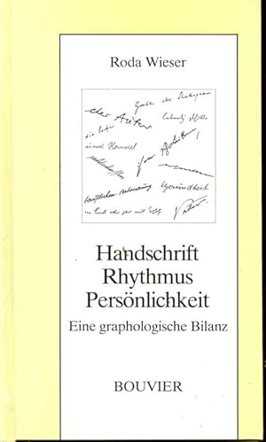 Bild des Verkufers fr Handschrift - Rhythmus - Persnlichkeit. Eine graphologische Bilanz. zum Verkauf von Online-Buchversand  Die Eule