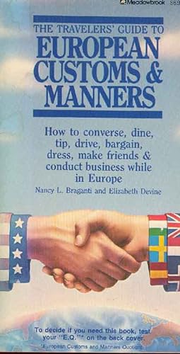 Bild des Verkufers fr European Customs & Manners zum Verkauf von Online-Buchversand  Die Eule