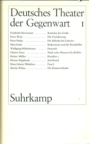 Seller image for Deutsches Theater der Gegenwart, I. for sale by Online-Buchversand  Die Eule