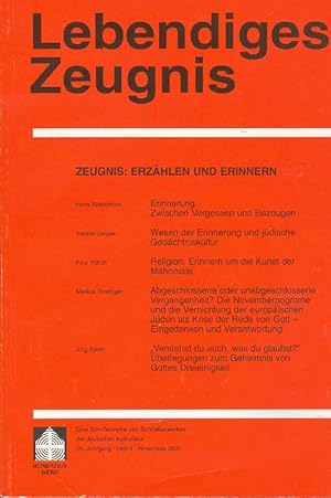 Seller image for Lebendiges Zeugnis: Erzhlen und Erinnern for sale by Online-Buchversand  Die Eule