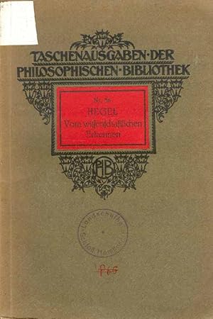 Vom wissenschaftlichen Erkennen. Aus: Taschenausgaben der "Philosophischen Bibliothek", Heft 36.