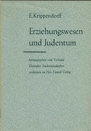 Bild des Verkufers fr Erziehungswesen und Judentum. Herausgegeben vom Verband Deutscher Studentenschaften. zum Verkauf von Online-Buchversand  Die Eule