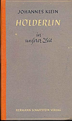 Bild des Verkufers fr Hlderlin in unserer Zeit * mit Widmung vom Autor. zum Verkauf von Online-Buchversand  Die Eule