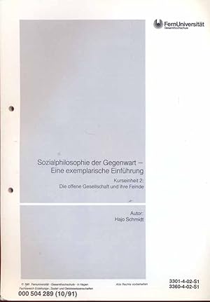 Bild des Verkufers fr Sozialphilosophie der Gegenwart - Eine exemplarische Einfhrung - Kurseinheit 2 zum Verkauf von Online-Buchversand  Die Eule