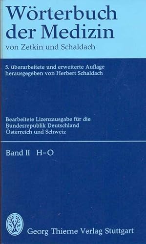 Imagen del vendedor de Wrterbuch der Medizin - Band II - H-O a la venta por Online-Buchversand  Die Eule