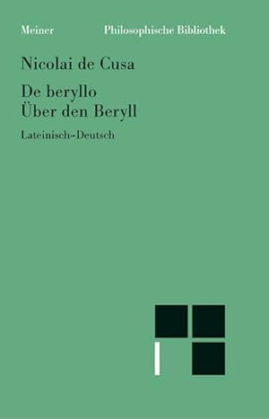 Seller image for ber den Beryll. De beryllo for sale by BuchWeltWeit Ludwig Meier e.K.