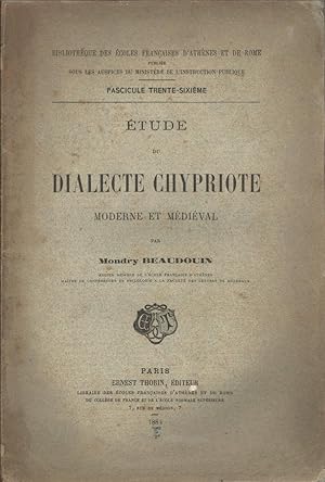 Etude du dialecte chypriote moderne et médiéval