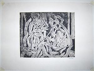Bild des Verkufers fr Abstrakte weibliche Gestalten. Original-Radierung. zum Verkauf von Biblion Antiquariat