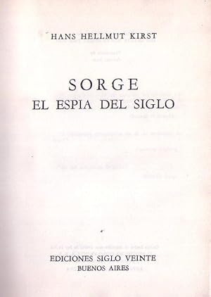 SORGE EL ESPIA DEL SIGLO