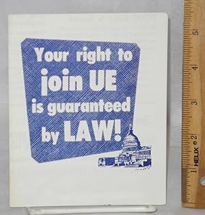 Imagen del vendedor de Your right to join UE is guaranteed by law! a la venta por Bolerium Books Inc.