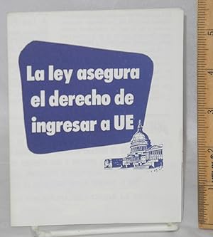 Imagen del vendedor de La ley asegura el derecho de ingresar a UE a la venta por Bolerium Books Inc.