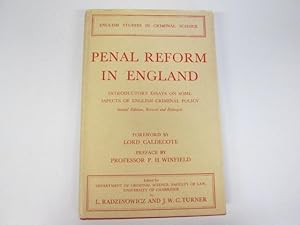 Seller image for Penal reform in England : introductory essays on some aspects of English criminal policy / foreword by Viscount Caldecote ; preface by P.H. Winfield for sale by Goldstone Rare Books