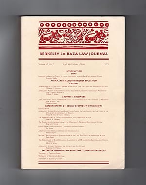 Berkeley La Raza Law Journal - Fall 2001
