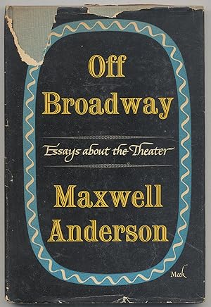 Bild des Verkufers fr Off Broadway: Essays About the Theater zum Verkauf von Between the Covers-Rare Books, Inc. ABAA