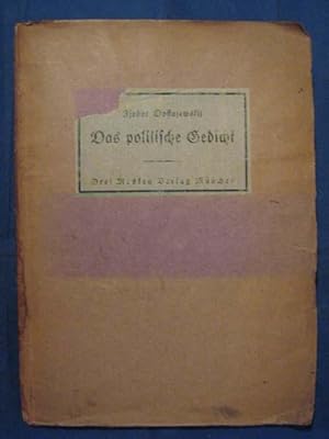 Bild des Verkufers fr Das politische Gedicht auf die europischen Ereignisse von 1854. Mit einem Anhang aus dem "Tagebuch eines Schriftstellers". Deutsch von Alexander Eliasberg. zum Verkauf von Das Konversations-Lexikon