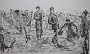 Drawing of Skaters