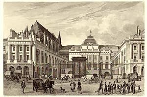 Vue du Palais de Justice Original-Stahlstich von Salathé bein Cavard, ca 1850