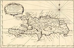 Image du vendeur pour Karte von der Insel Saint Domingue "Zur allgemeinen Historie der Reisen Von M. B. Ing. de la Marine", um 1760. mis en vente par Antiquariat Kurt Lammek