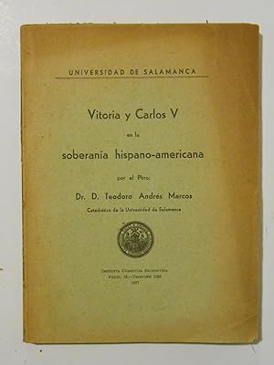 Imagen del vendedor de Vitoria y Carlos V en la soberana hispano-americana. a la venta por Llibreria Antiquria Casals