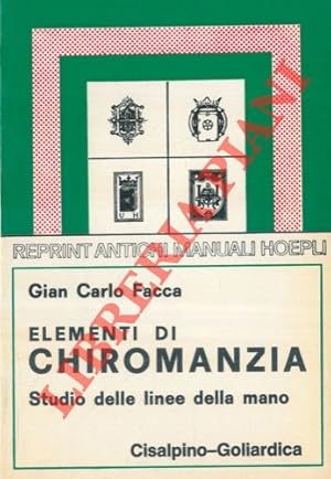 Elementi di chiromanzia (studio delle linee della mano).