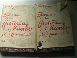 Seller image for BREVIARIO DE LA HISTORIA DEL MUNDO Y DE LA HUMANIDAD (2 volmenes) Tomo I: Desde sus orgenes hasta la Hgira (622 de J.C.). Tomo II: Desde la Hgira hasta la mitad del siglo XX for sale by Librera Maestro Gozalbo