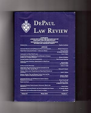 Immagine del venditore per DePaul Law Review - Winter 2014. Litigation, Tort Claims, Evolution of Large Law Firms venduto da Singularity Rare & Fine