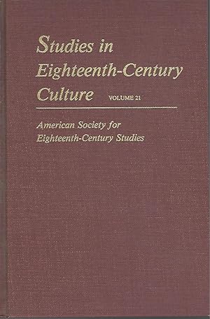 Seller image for Studies in Eighteenth Century Culture, Volume 21 for sale by Dorley House Books, Inc.