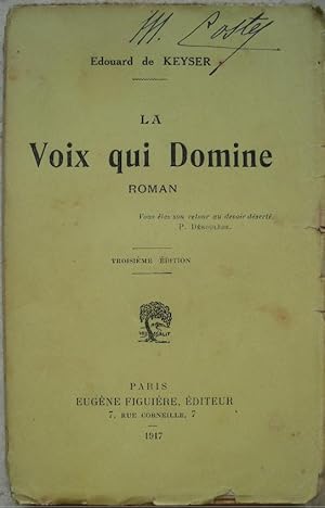 Seller image for La voix qui domine. for sale by Librairie les mains dans les poches