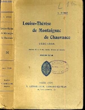 Seller image for LOUISE-THERESE DE MONTAIGNAC DE CHAUVANCE - 1820-1885 for sale by Le-Livre