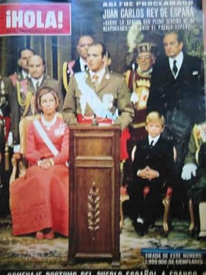 HOLA. Extraordinario. Juan Carlos Rey de España. Honemaje Postumo del pueblo Español a Franco. 1975