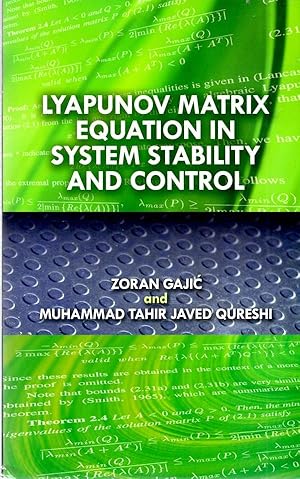 Bild des Verkufers fr Lyapunov Matrix Equation in System Stability and Control zum Verkauf von Book Booth