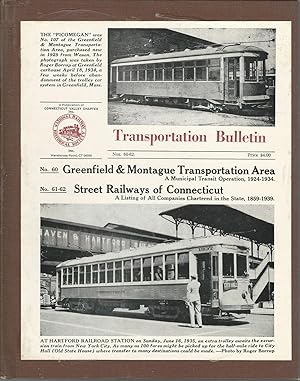 Bild des Verkufers fr Transportation Bulletin No. 60-62 Covering October 1959-April, 1960. zum Verkauf von Dorley House Books, Inc.