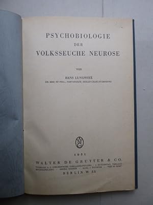 Imagen del vendedor de Psychobiologie der Volksseuche Neurose. a la venta por Antiquariat Heinzelmnnchen