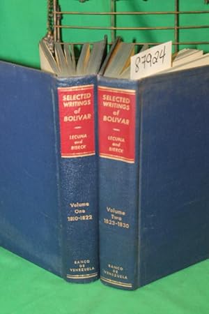 Image du vendeur pour Selected Writings of Bolivar Volume 1-2 mis en vente par Princeton Antiques Bookshop