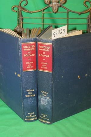 Immagine del venditore per Selected Writings of Bolivar Volume 1-2 venduto da Princeton Antiques Bookshop