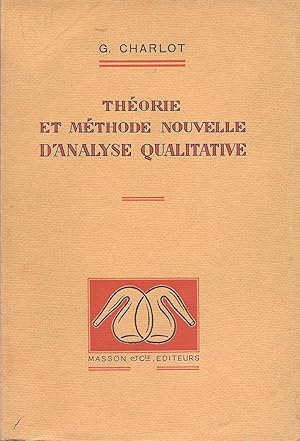 Imagen del vendedor de Thorie et mthode nouvelle d'analyse qualitative a la venta por Pare Yannick